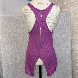 Lululemon Salute the Sun Tank Heathered Regal Plum Purple Racerback Top Small